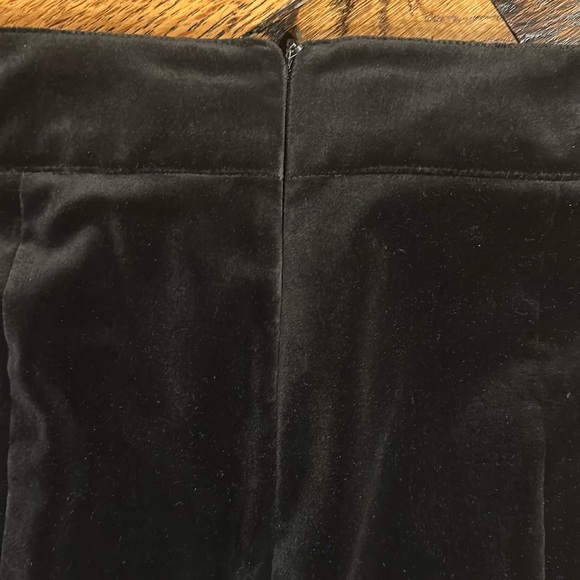 STRENESSE GABRIELE STREHLE FLAT FRONT BLACK VELVET PANTS WITH BACK ZIPPER SIZE 6 - Picture 5 of 10